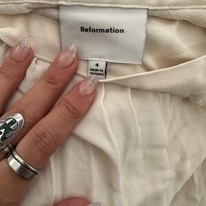 Reformation Cream Lovell Skirt